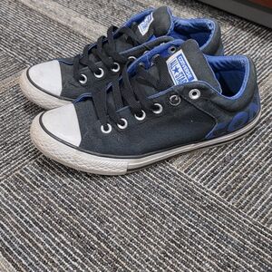 Converse Black and Blue Low-Top Sneakers